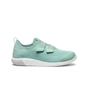 Keen KNX Knit Double Strap Sneakers Big Kinder Grau Grün | PNR346HD