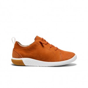 Keen KNX Leather Sneakers Big Kinder Gold Weiß | SSM740FS