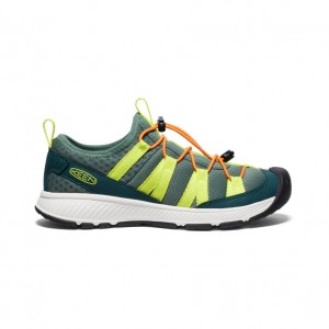 Keen Motozoa Sneakers Big Kinder Grün Tiefesrot | YCX2857RW