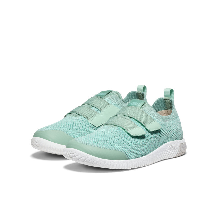 Keen KNX Knit Double Strap Sneakers Big Kinder Grau Grün | PNR346HD