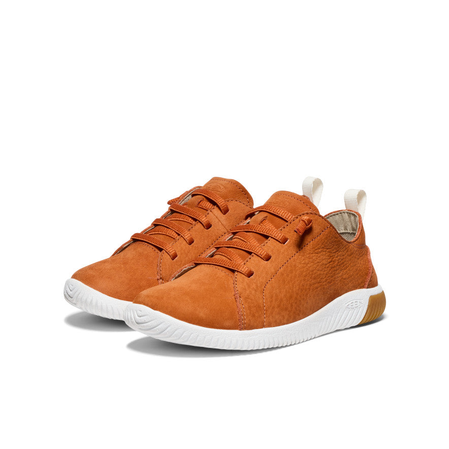Keen KNX Leather Sneakers Big Kinder Gold Weiß | SSM740FS