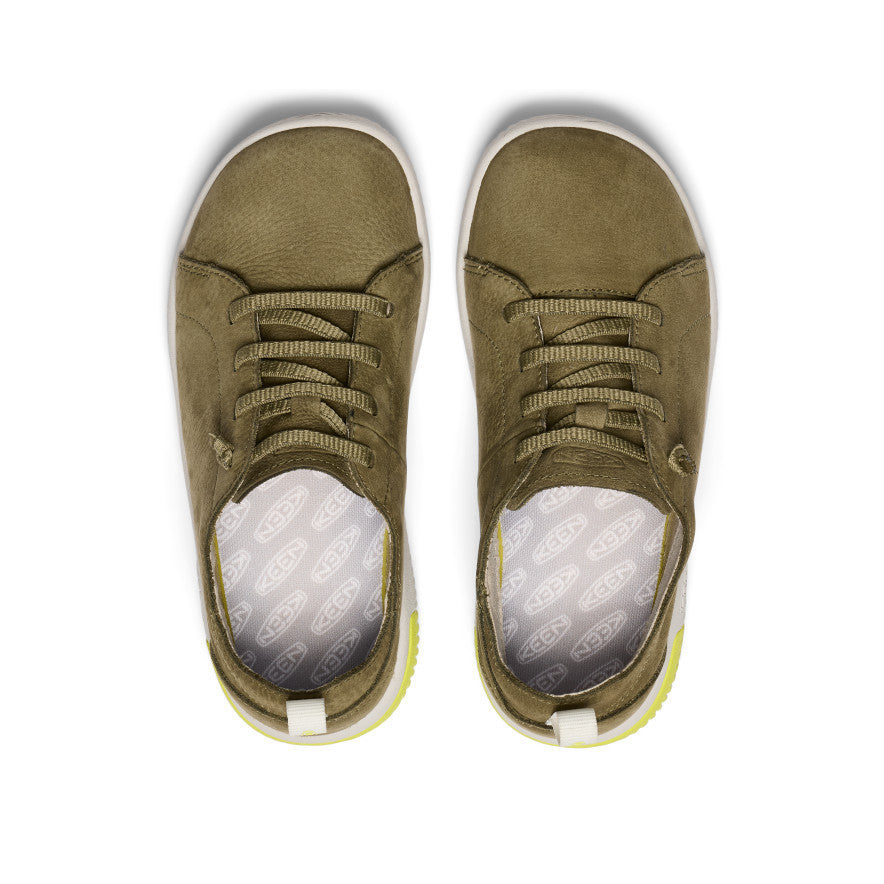 Keen KNX Leather Sneakers Big Kinder Olivgrün | ENG37100BN